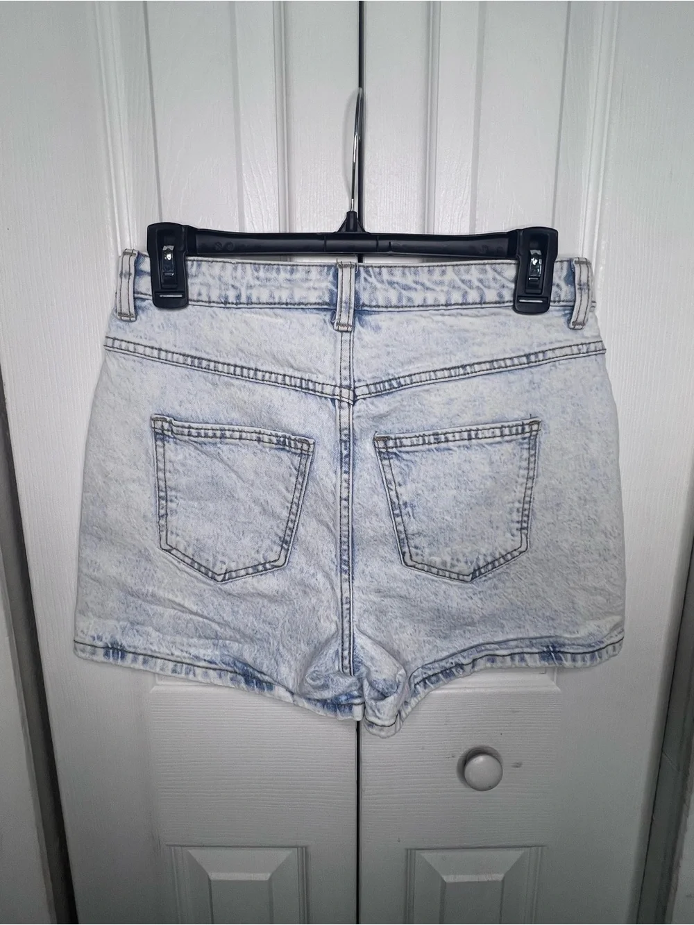 Universal Thread Acid-Wash Denim Shorts in Light Blue